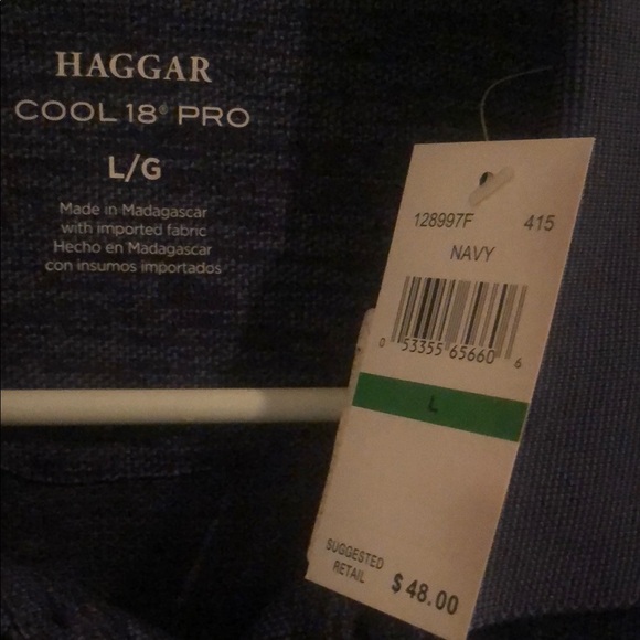 🔥Haggar Cool 18 Pro Polo in Deep Wine / Burgundy / Green /Blue / SIZE L BRAND 🔥 - Picture 7 of 12